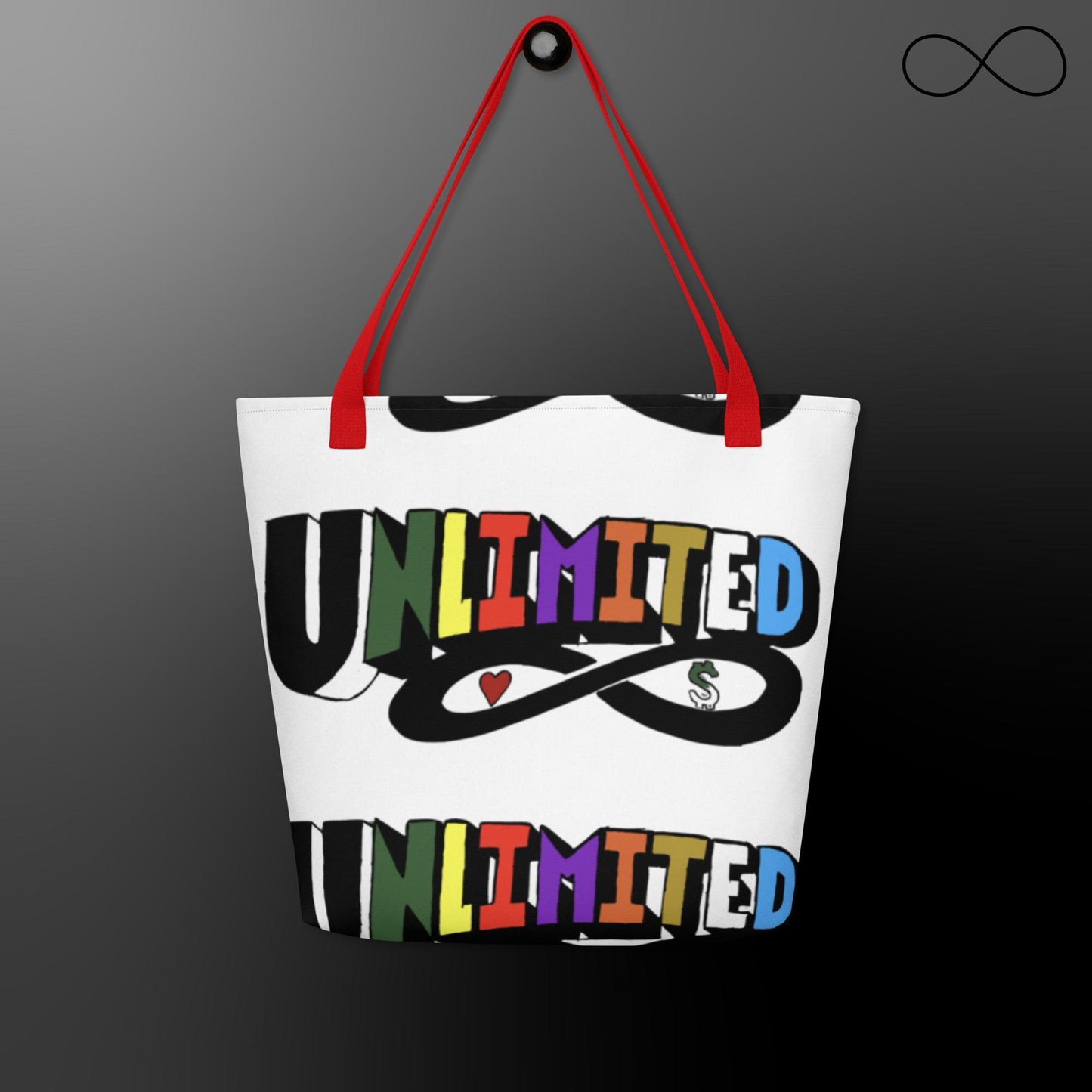 C8.1 All-Over Print Large Tote Bag