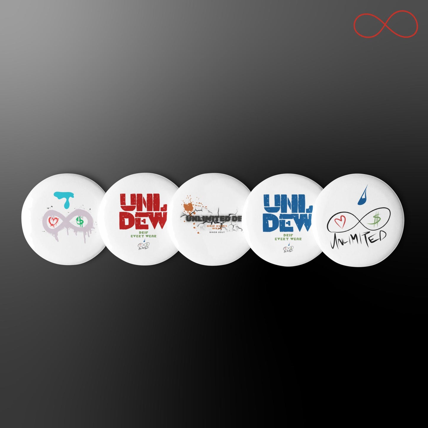 Conjunto de botones de pin Unlimited Dew