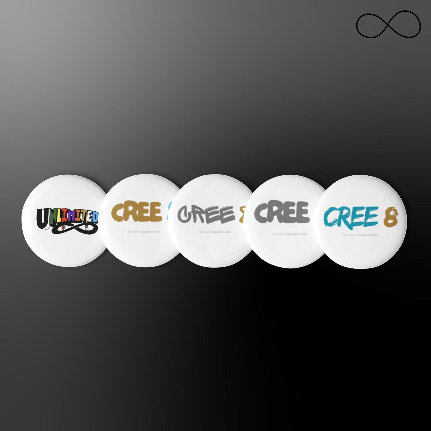 UN 1 Juego de botones con alfiler