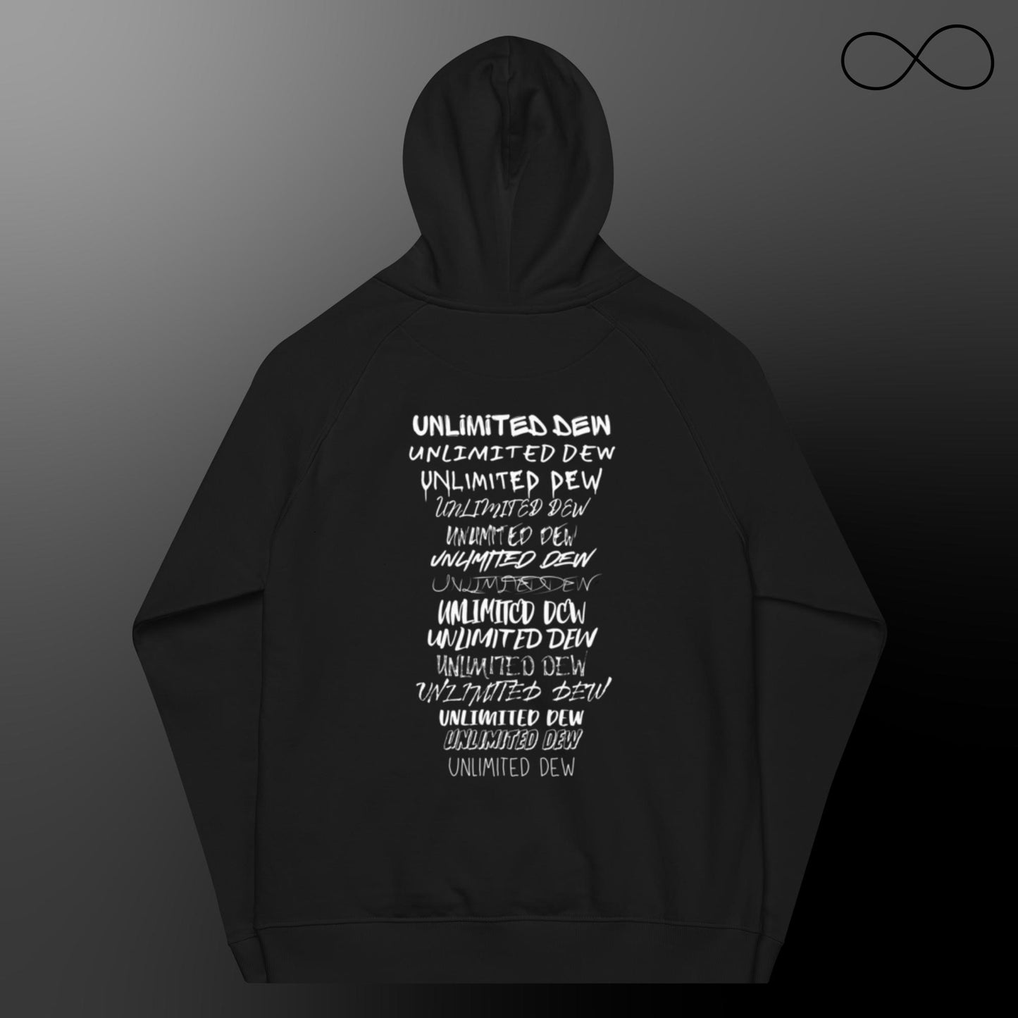 Multiple Fonts Unisex Eco Raglan Hoodie