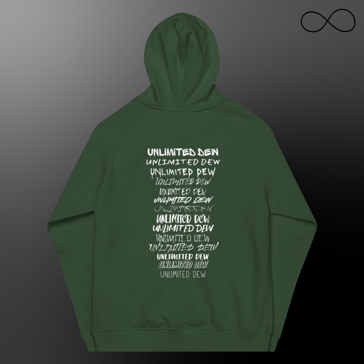 Multiple Fonts Unisex Eco Raglan Hoodie