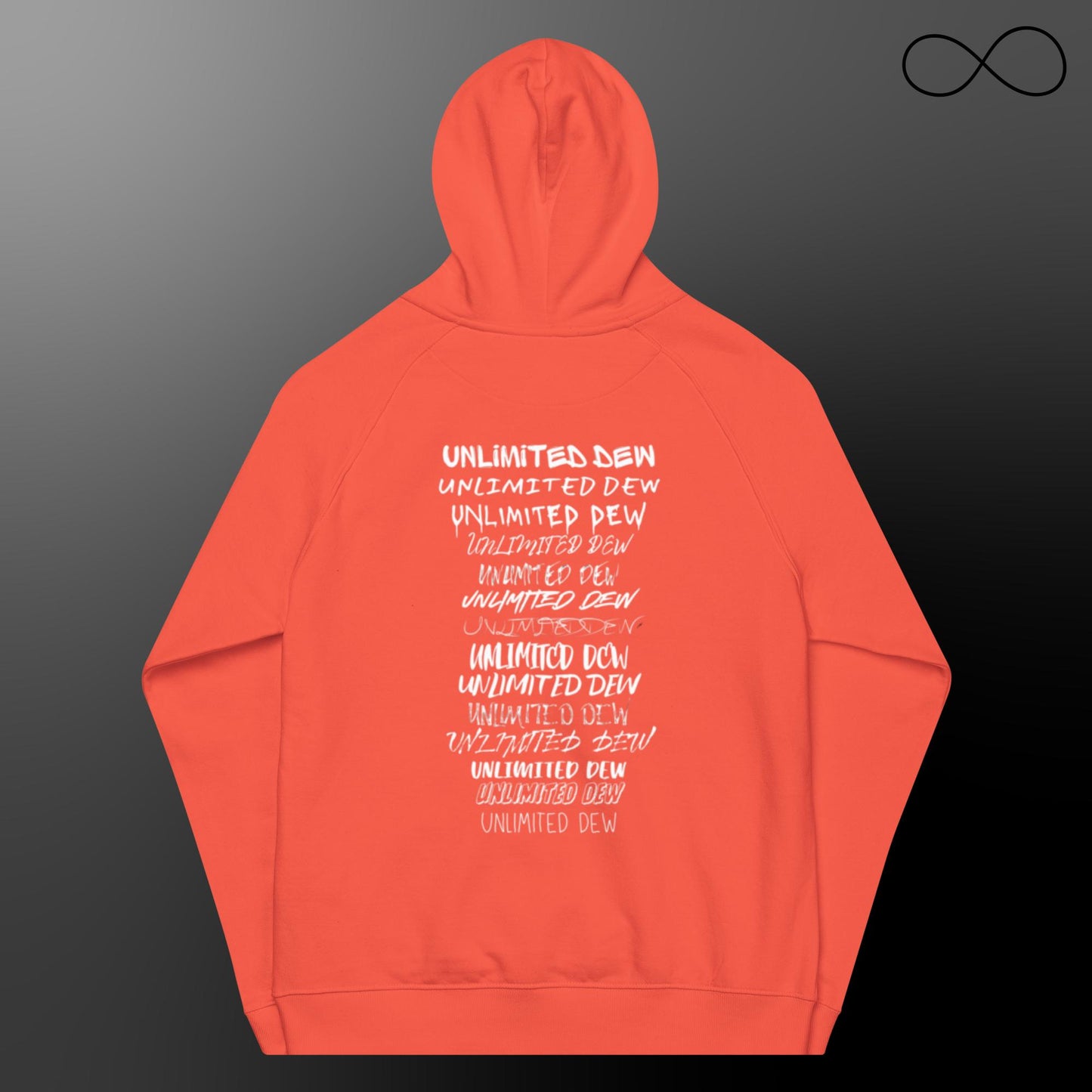 Multiple Fonts Unisex Eco Raglan Hoodie
