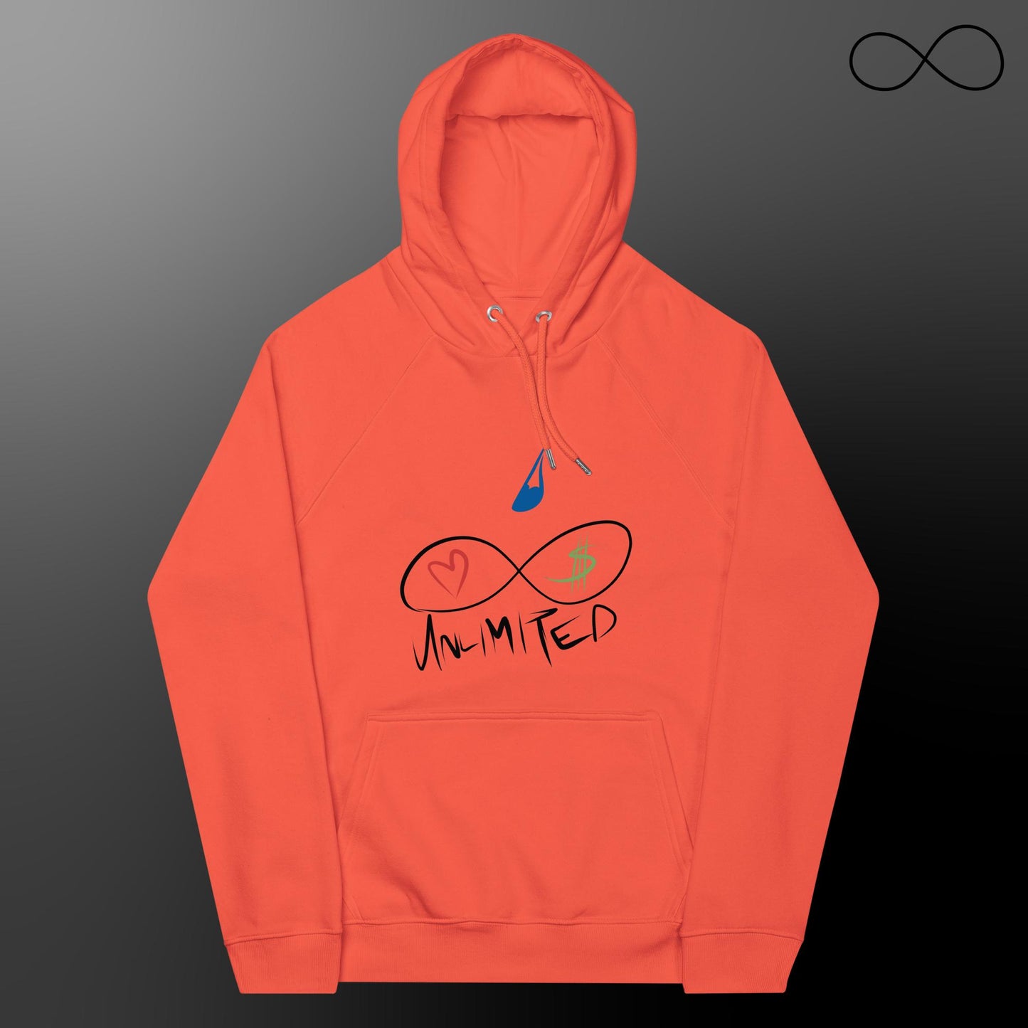 Multiple Fonts Unisex Eco Raglan Hoodie