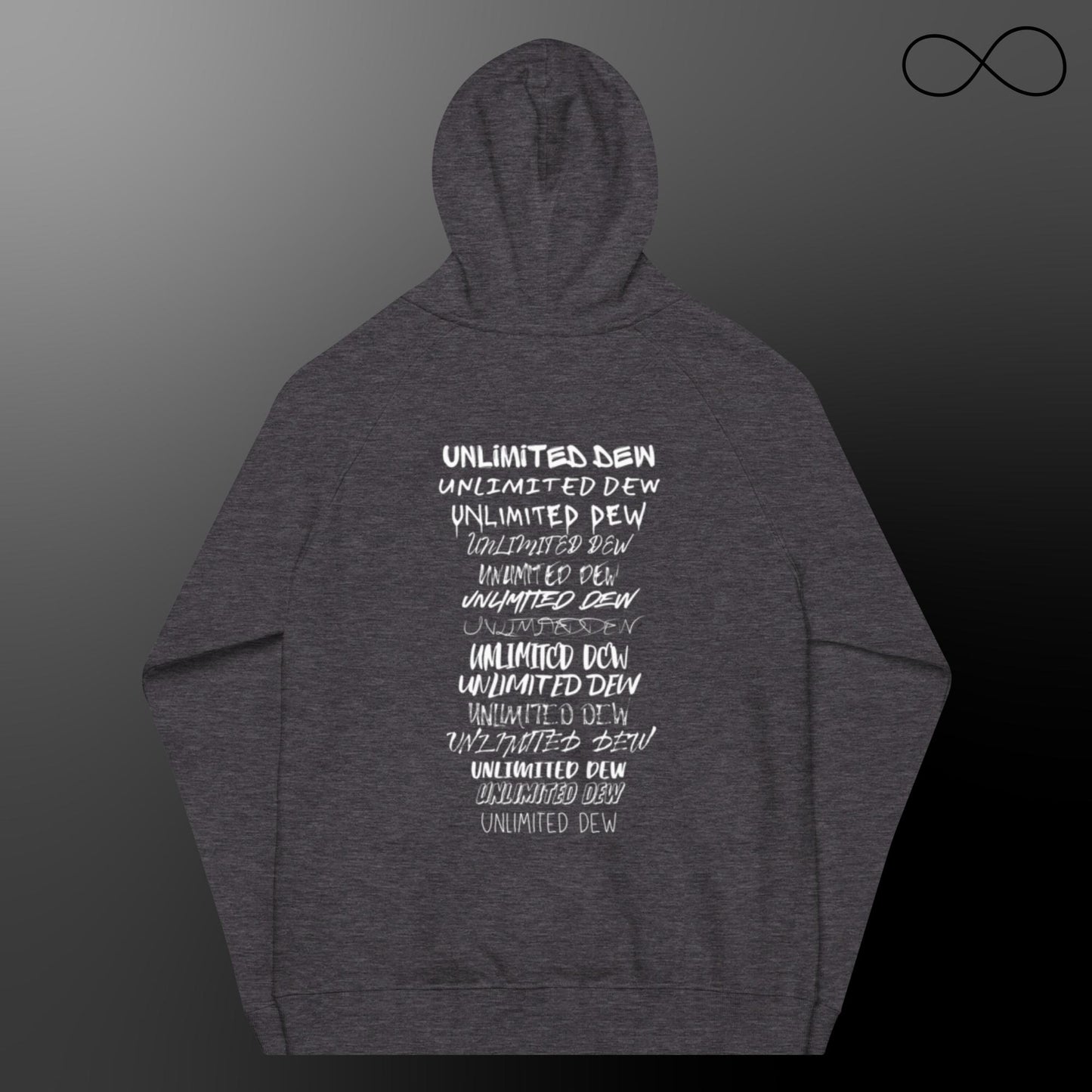 Multiple Fonts Unisex Eco Raglan Hoodie