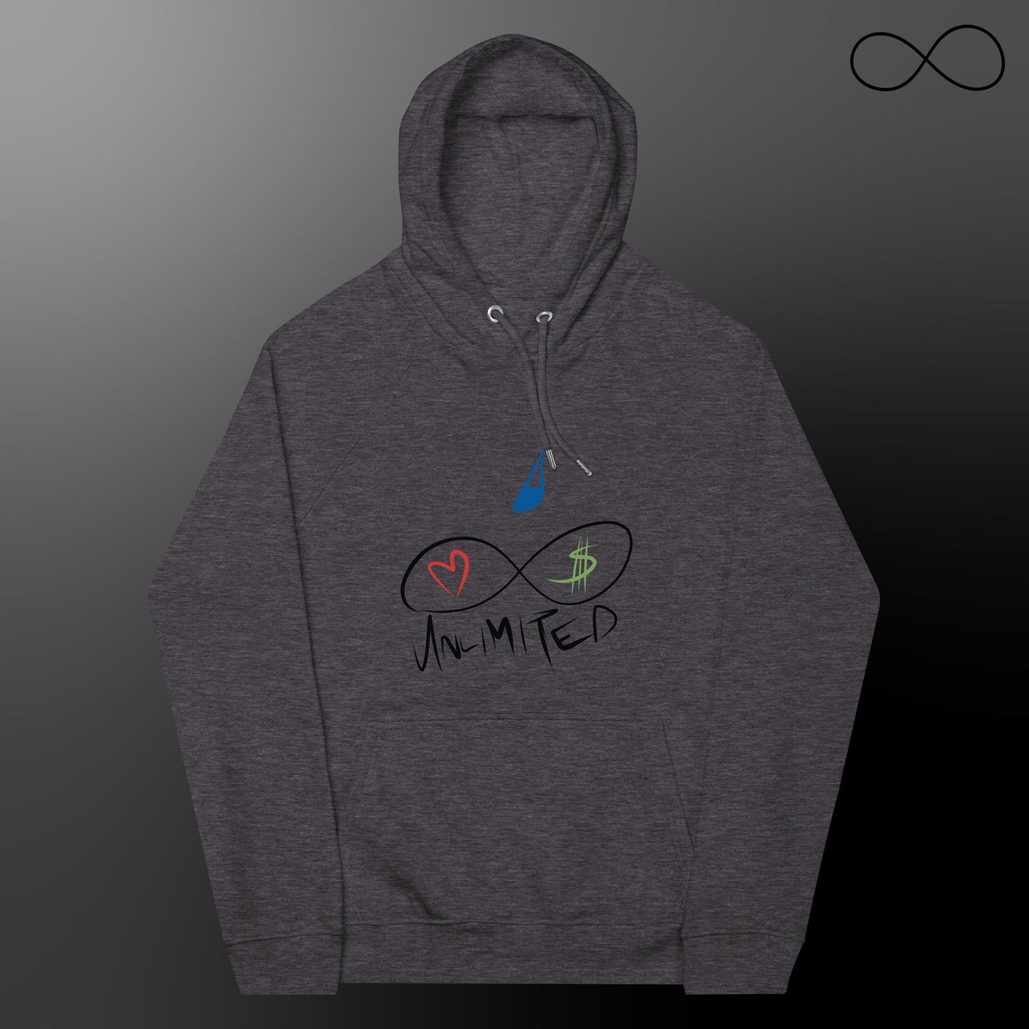 Multiple Fonts Unisex Eco Raglan Hoodie
