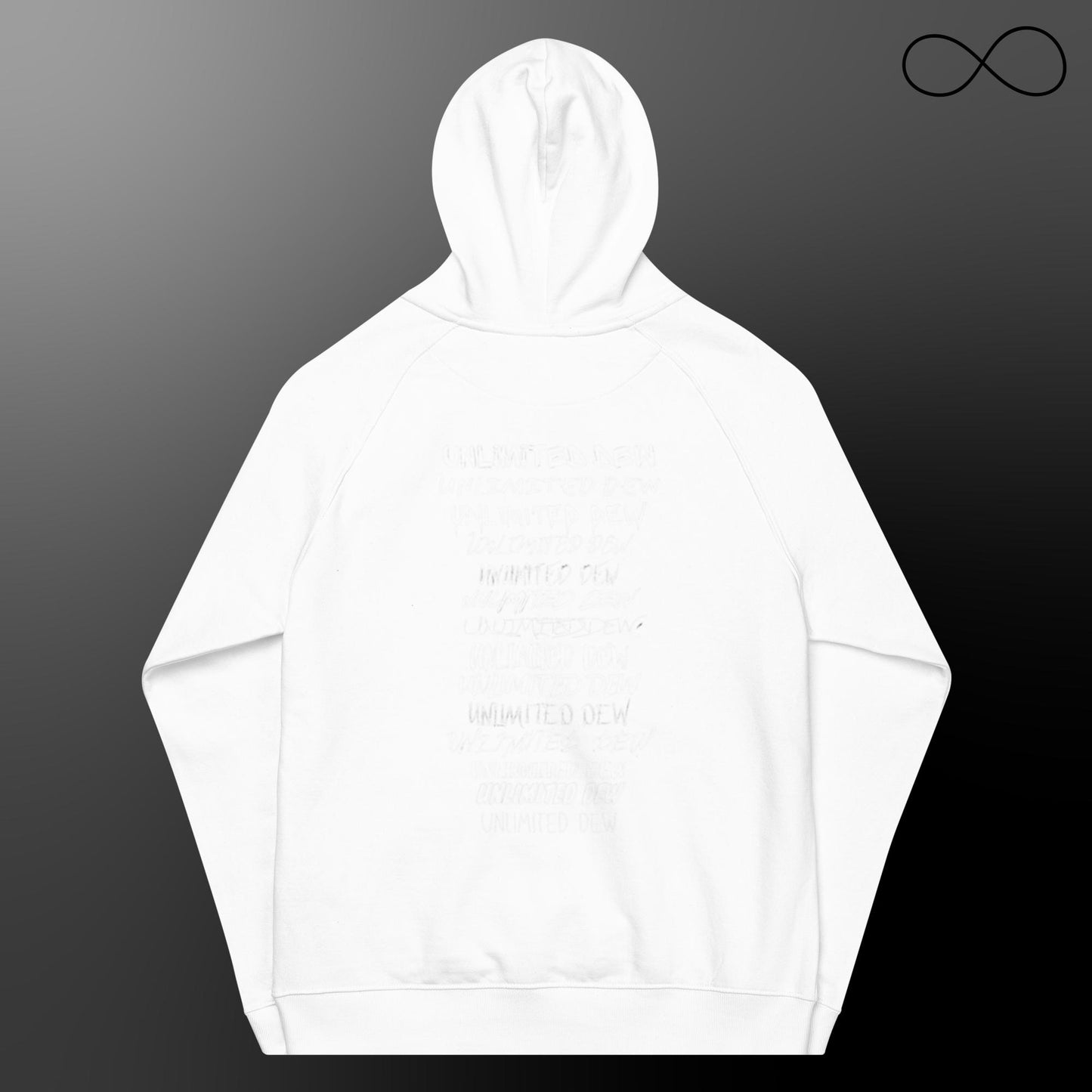 Multiple Fonts Unisex Eco Raglan Hoodie