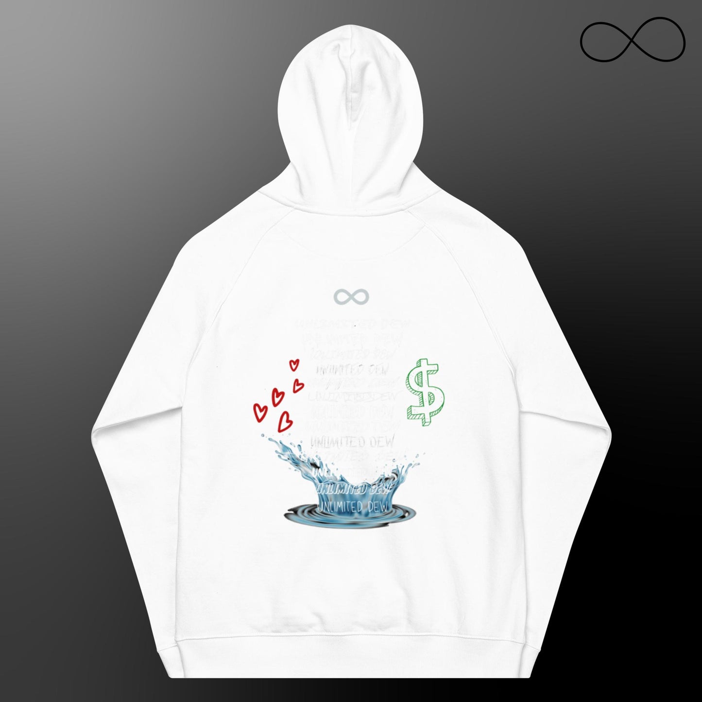 Multiple Font Unisex Eco Raglan Hoodie