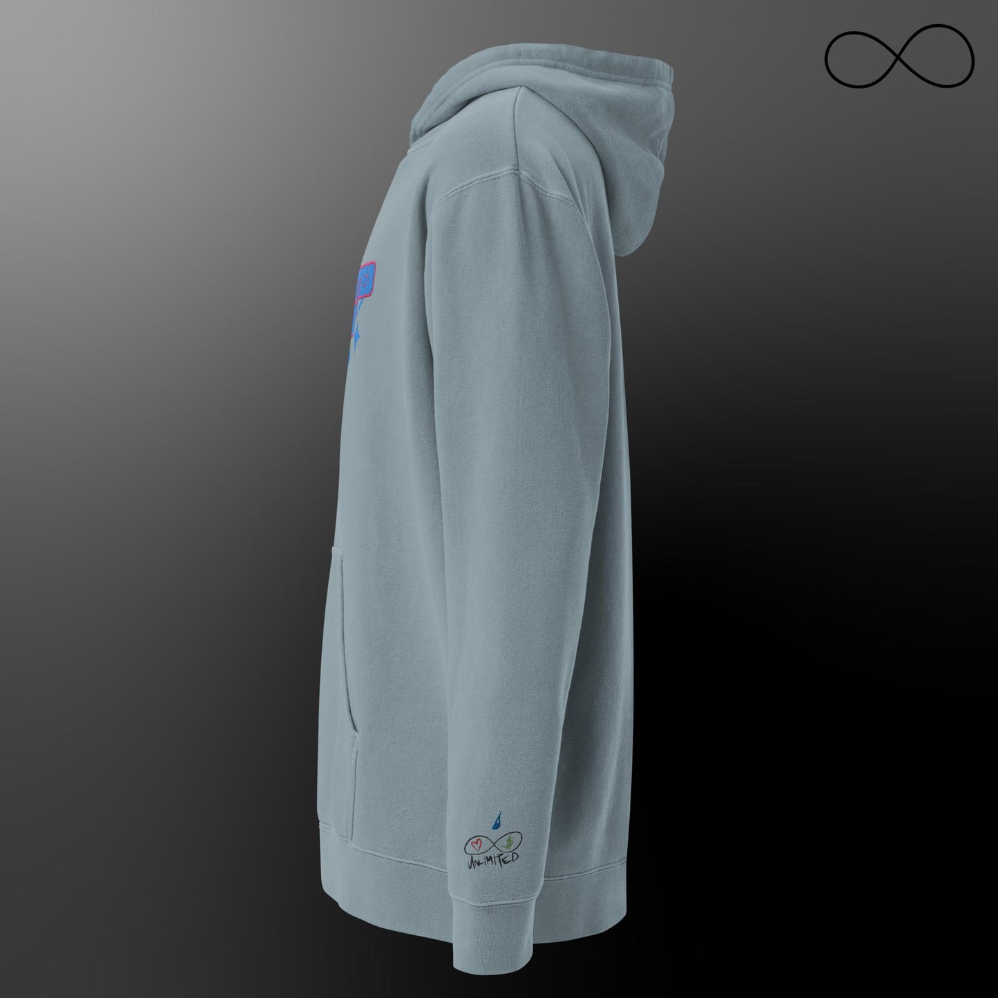 Sudadera unisex con capucha teñida con pigmentos UNL Dew 14