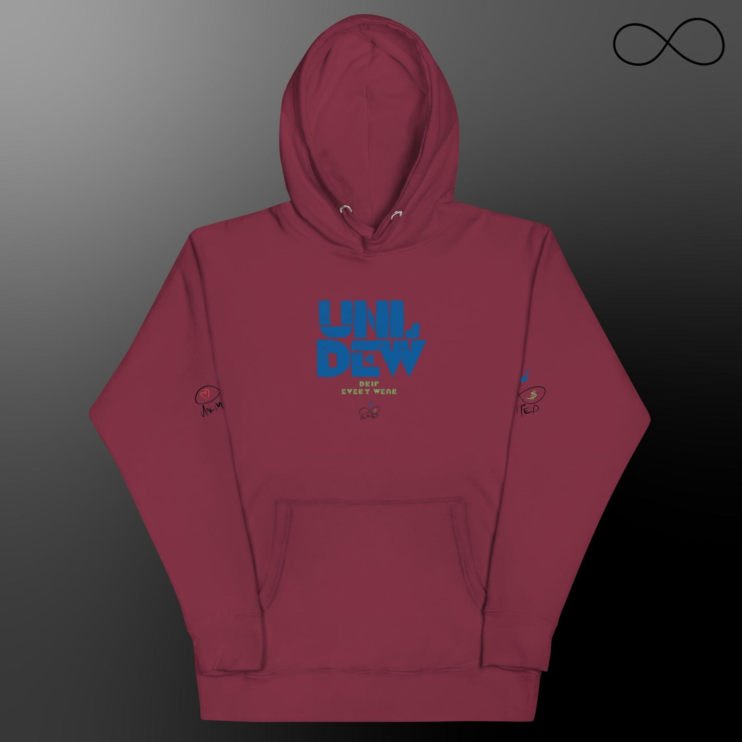 Sudadera con capucha unisex UNL Dew Blue