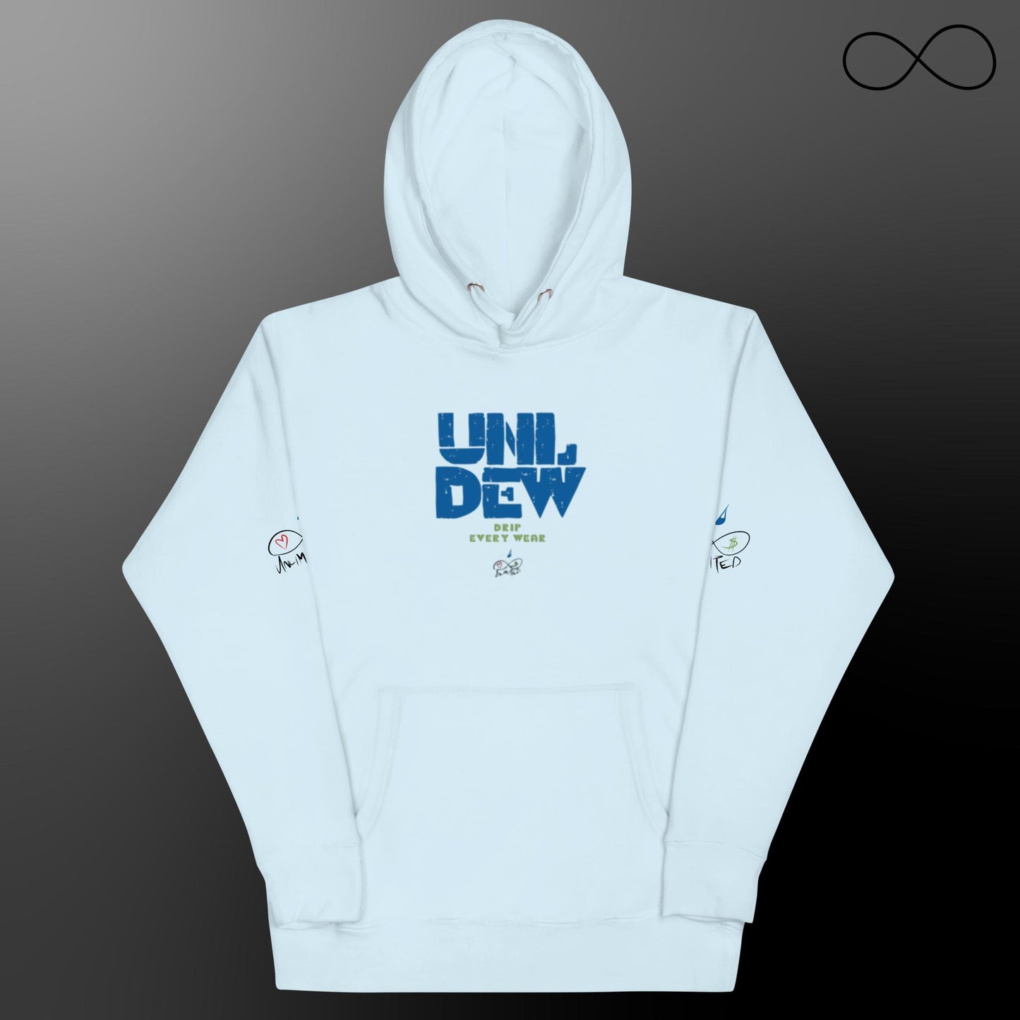 Sudadera con capucha unisex UNL Dew Blue