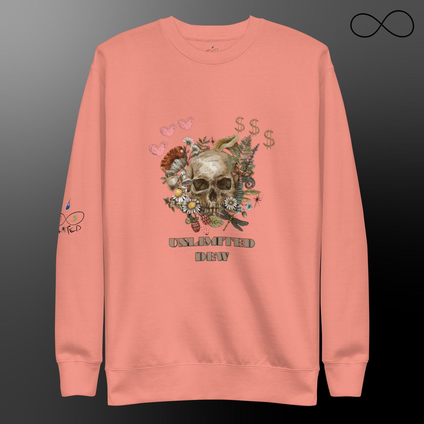 Sudadera unisex premium Triple Skull Dew