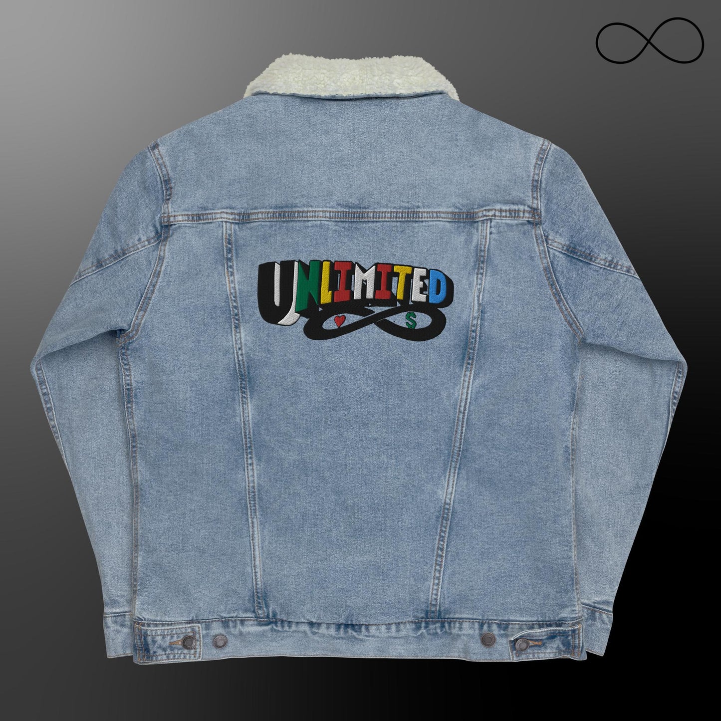 UN 1 Unisex Denim Sherpa Jacket