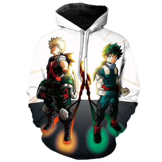 Sudadera con capucha estampada en 3D de My Hero Academia