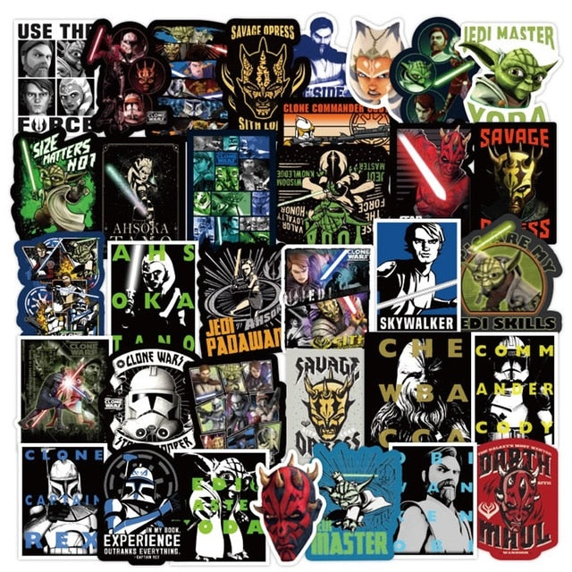 Pegatinas de Baby Yoda de Star Wars de Anime Disney