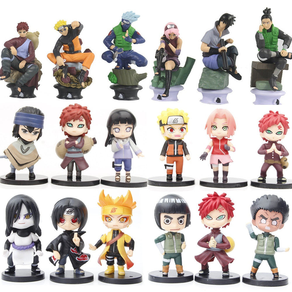 Juego de juguetes con figuras de Naruto de Anime