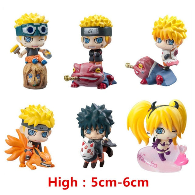 Juego de juguetes con figuras de Naruto de Anime