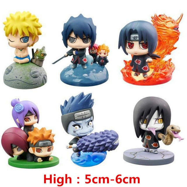 Juego de juguetes con figuras de Naruto de Anime