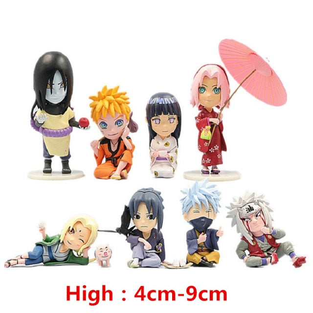 Juego de juguetes con figuras de Naruto de Anime