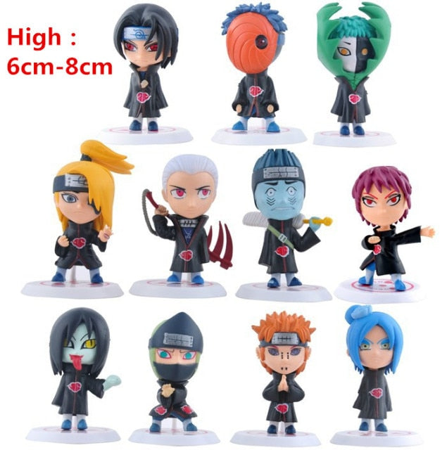 Juego de juguetes con figuras de Naruto de Anime