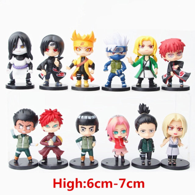 Juego de juguetes con figuras de Naruto de Anime