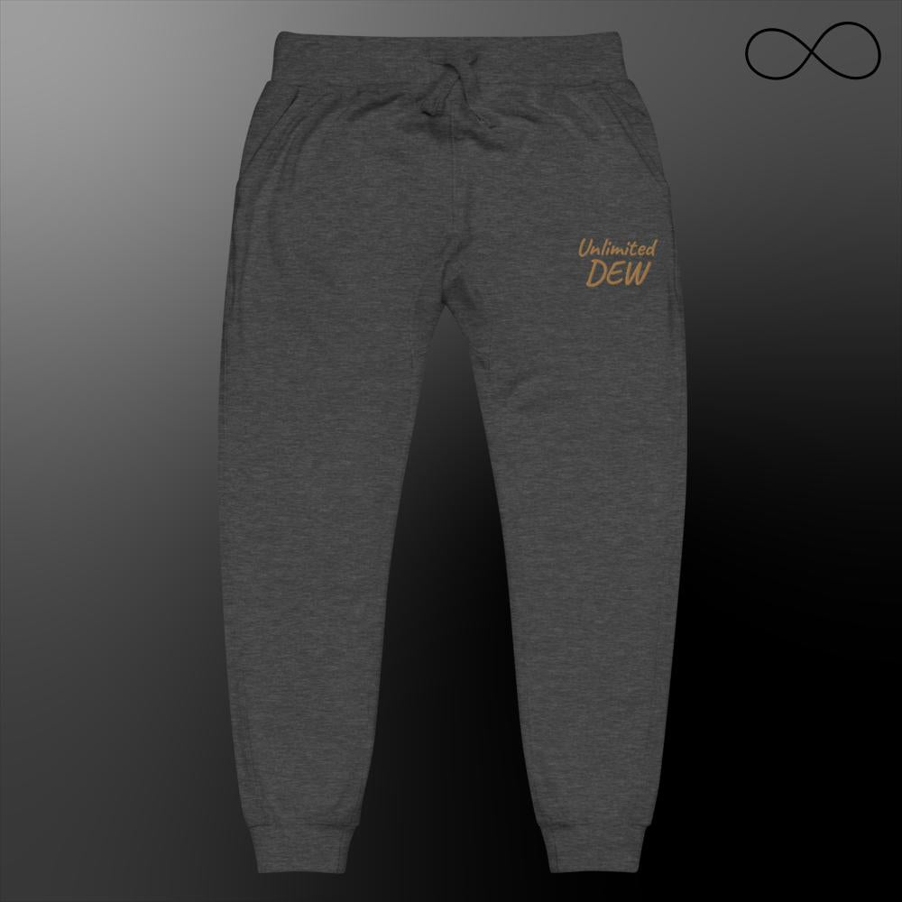 Pantalones deportivos unisex de polar con letras UD