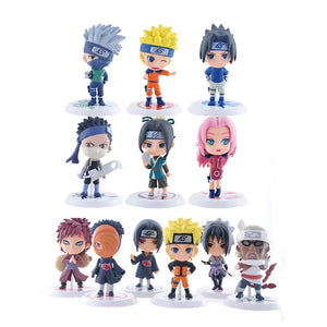 6pcs/set Naruto Anime Figure Shippuden Action Figure Q Version Hatake Kakashi Model 7CM PVC Uzumaki Naruto Statue Toys Doll Gift