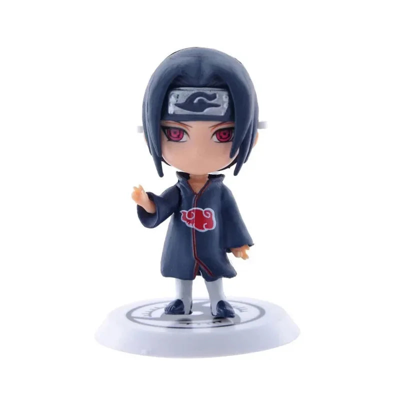 6pcs/set Naruto Anime Figure Shippuden Action Figure Q Version Hatake Kakashi Model 7CM PVC Uzumaki Naruto Statue Toys Doll Gift