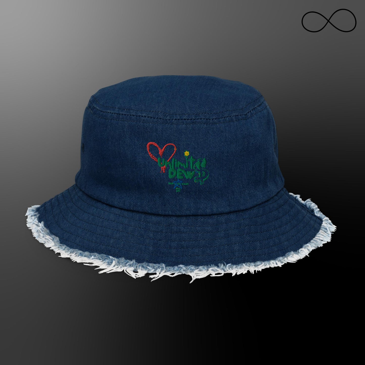 UNL Dew 4 Distressed Denim Bucket Hat