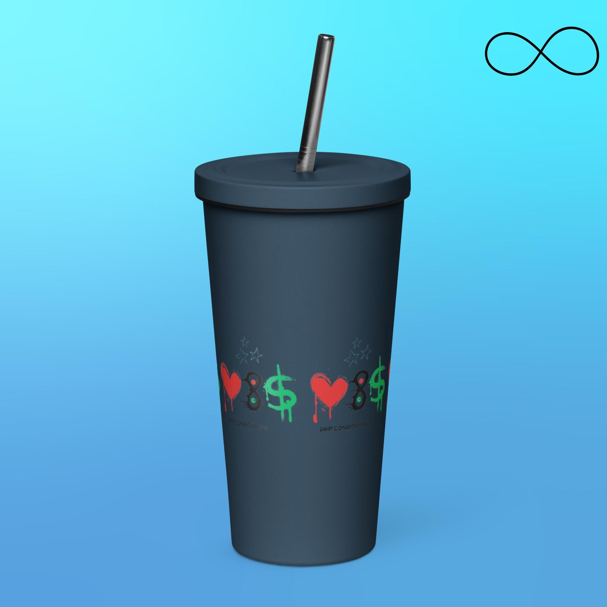 UD 10 Insulated tumbler with a straw