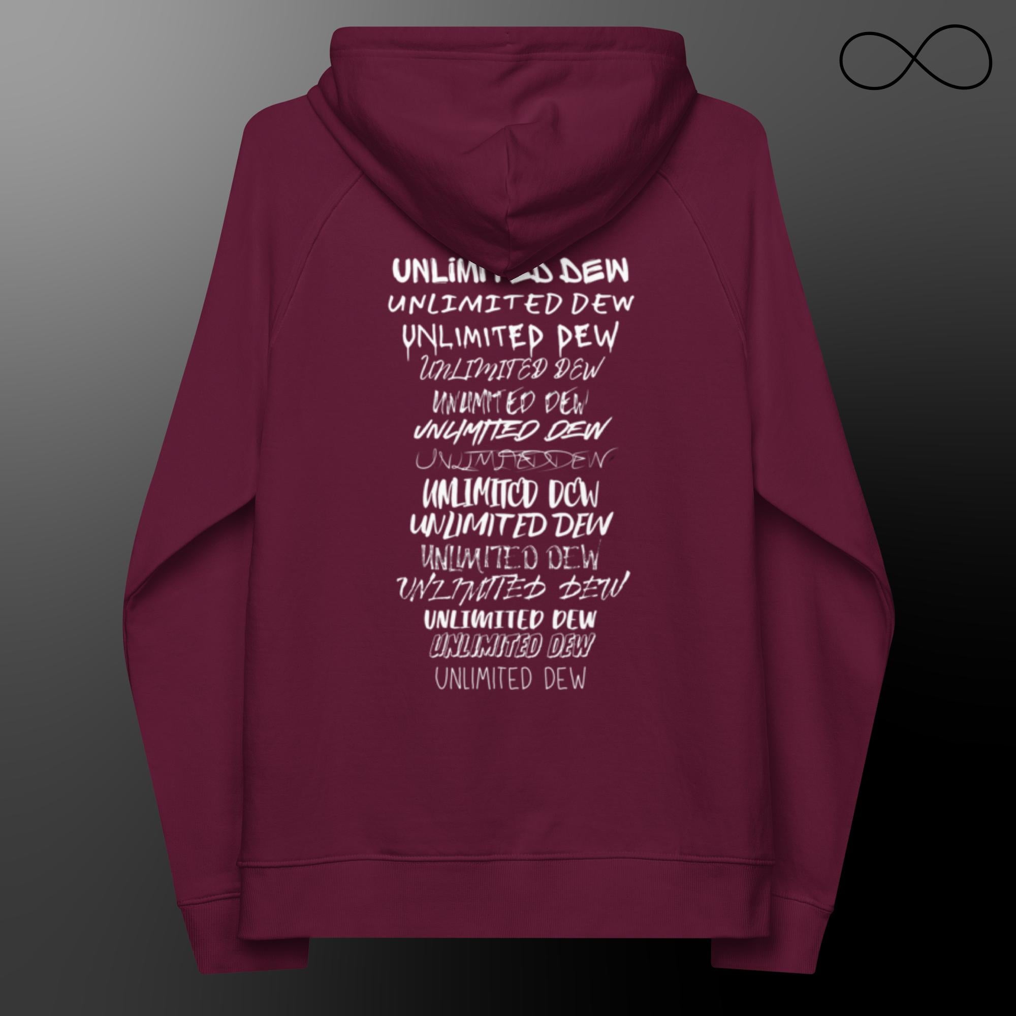 MULTIPLE FONTS- reg- Unisex eco raglan hoodie