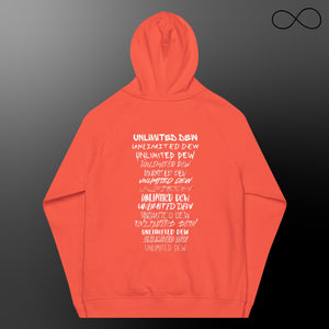 multiple fonts Unisex eco raglan hoodie