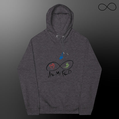 Multiple Fonts Unisex Eco Raglan Hoodie