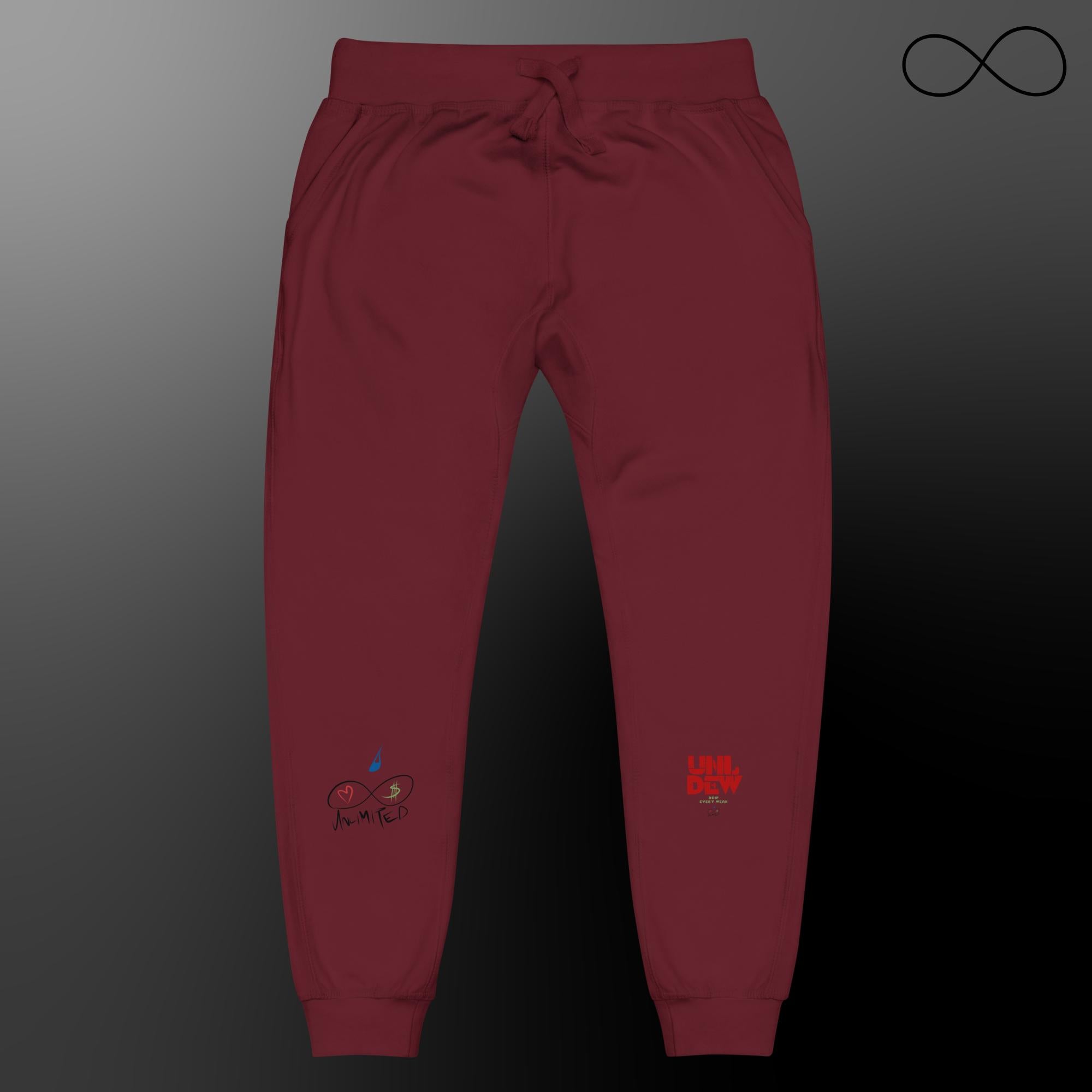 UNL DEW Red Unisex fleece sweatpants