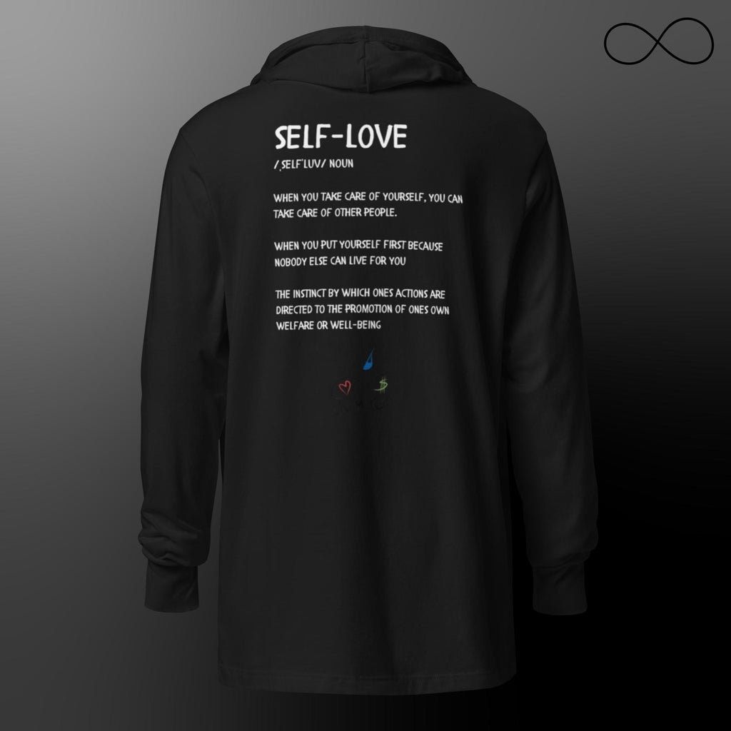 SELF LOVE Hooded long-sleeve tee