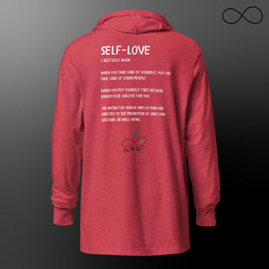 SELF LOVE Hooded long-sleeve tee