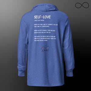 SELF LOVE Hooded long-sleeve tee