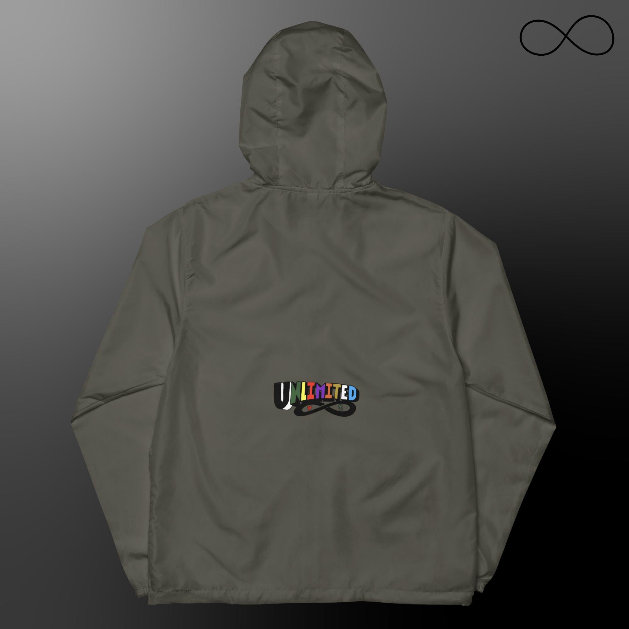 un 1 Unisex lightweight zip up windbreaker