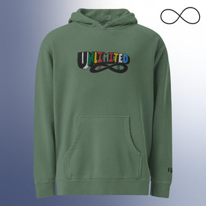 UN 1 Unisex pigment-dyed hoodie