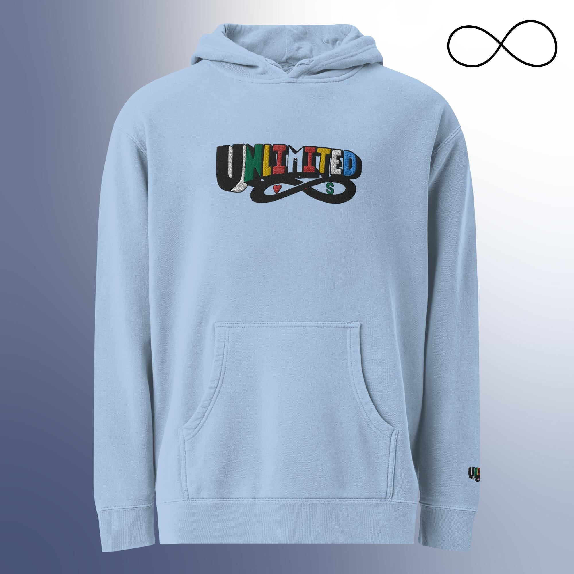 UN 1 Unisex pigment-dyed hoodie