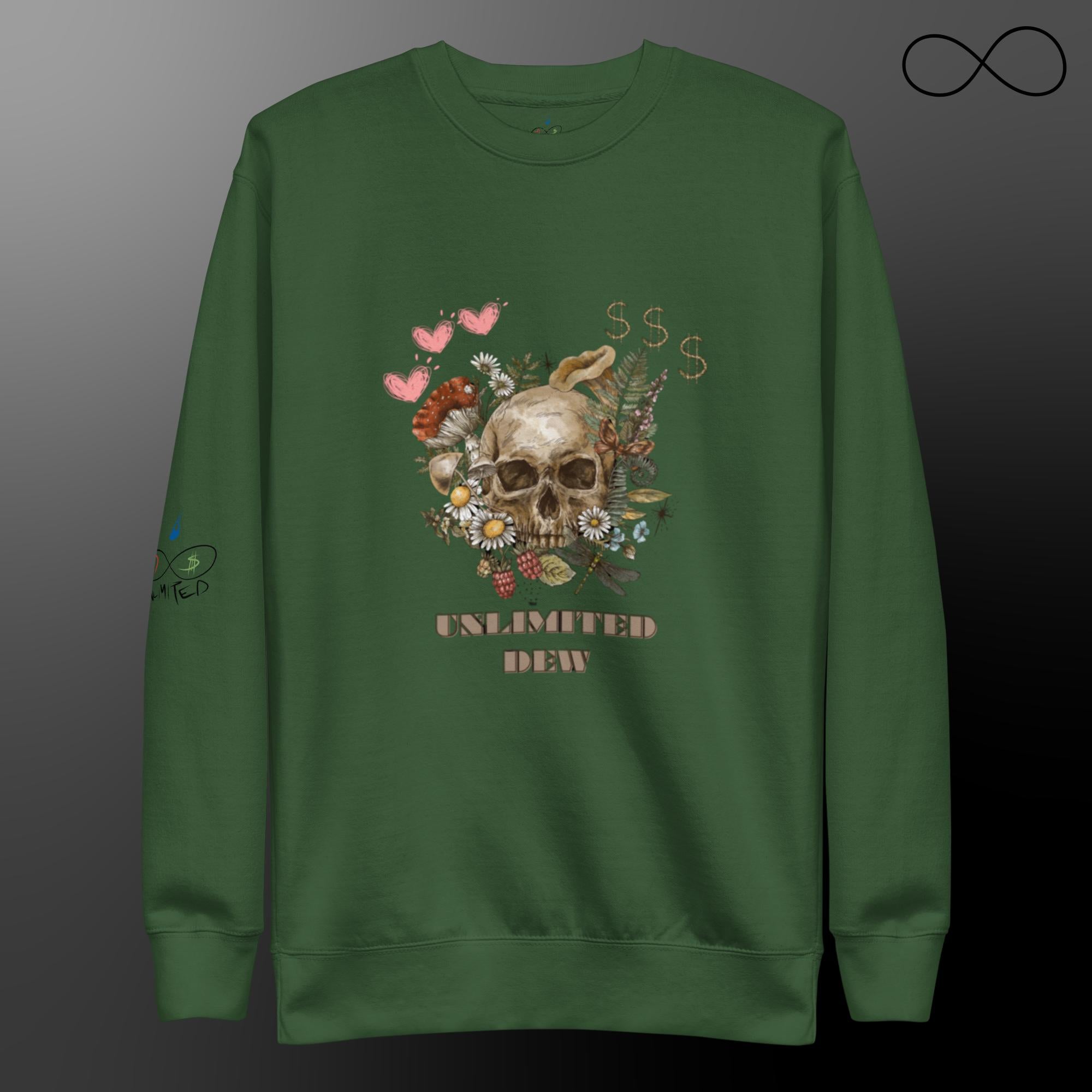 triple skull dew Unisex Premium Sweatshirt