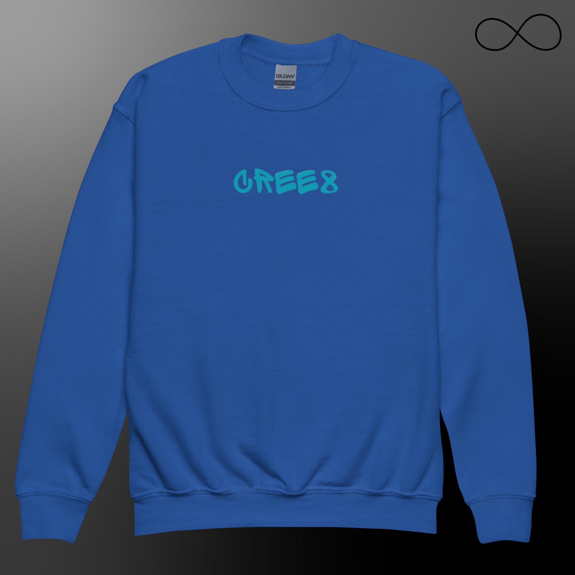 UN 1 -CREE8 Youth crewneck sweatshirt