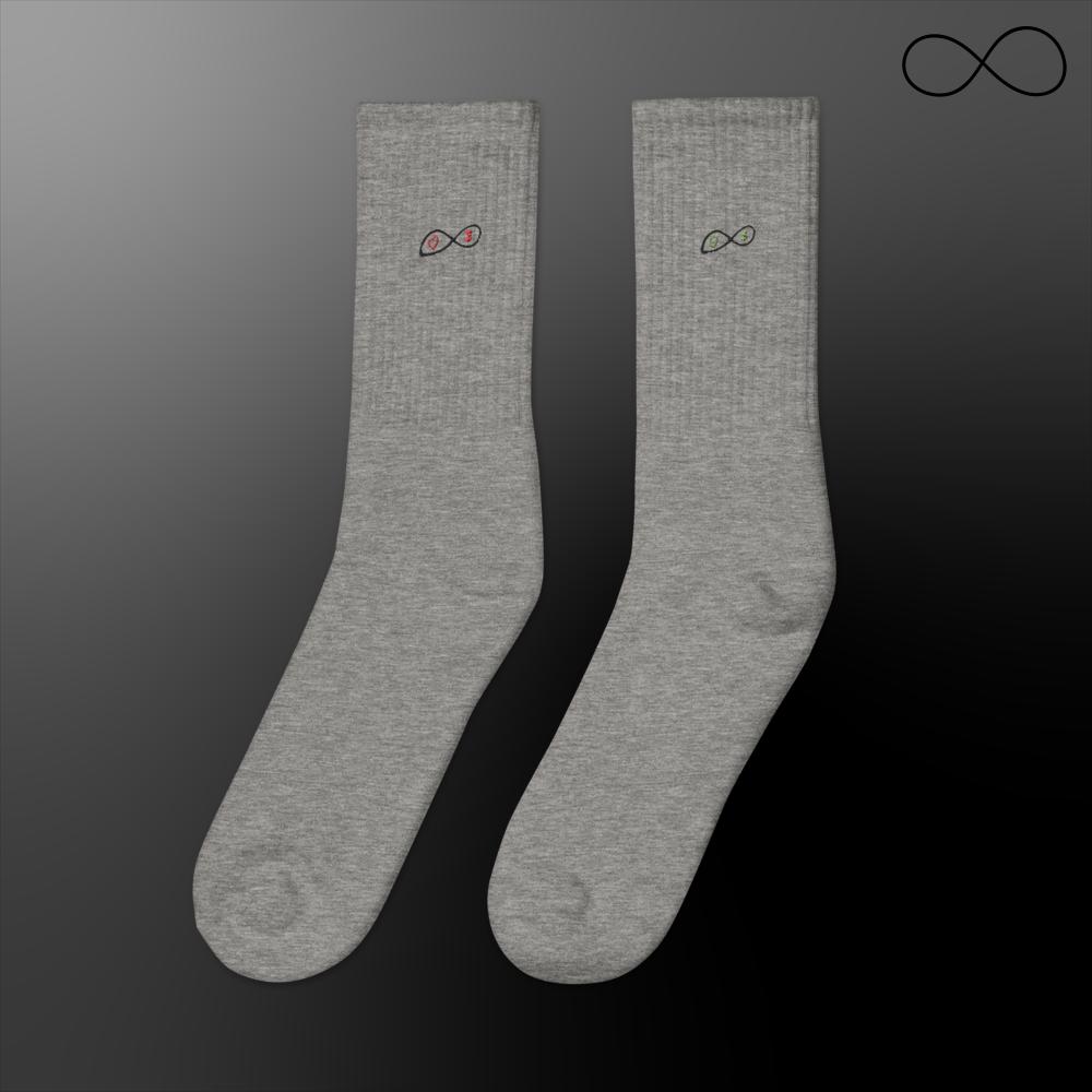 u. Embroidered socks