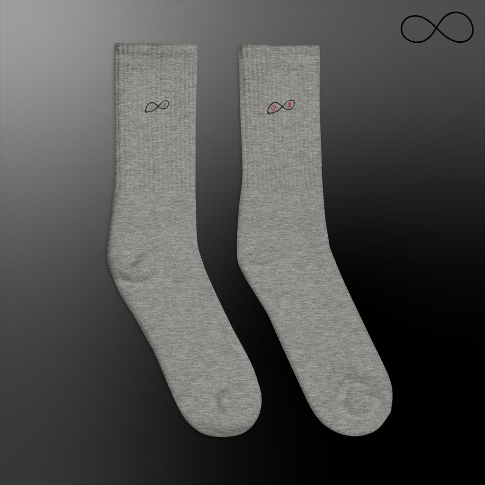 u. Embroidered socks