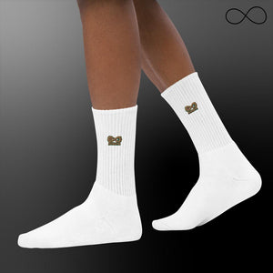 u d. Embroidered socks