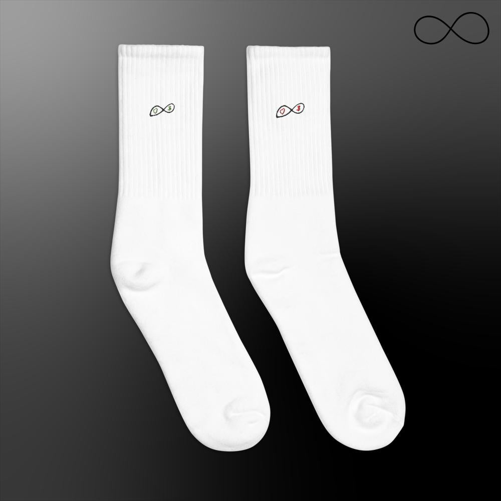 U Embroidered socks