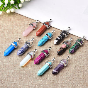 1PC Natural Crystal Point Pendant