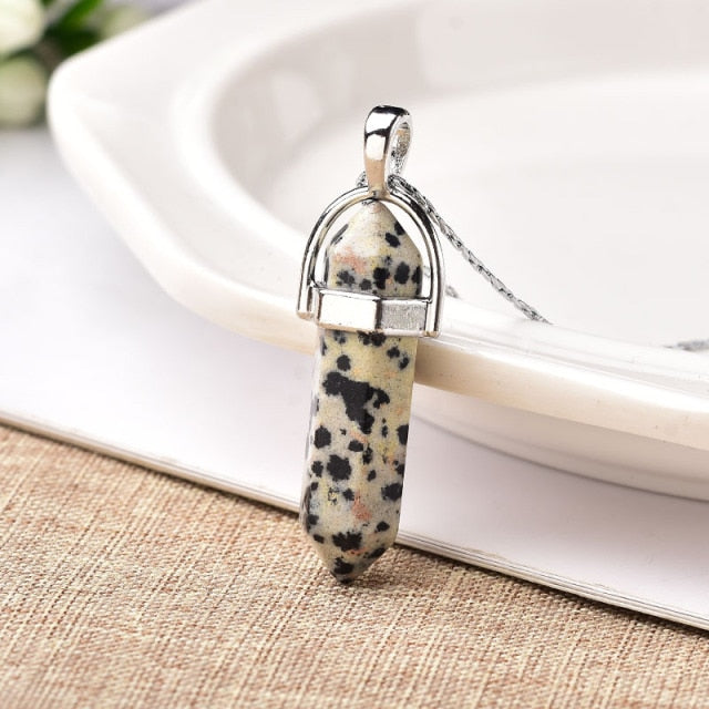 1PC Natural Crystal Point Pendant