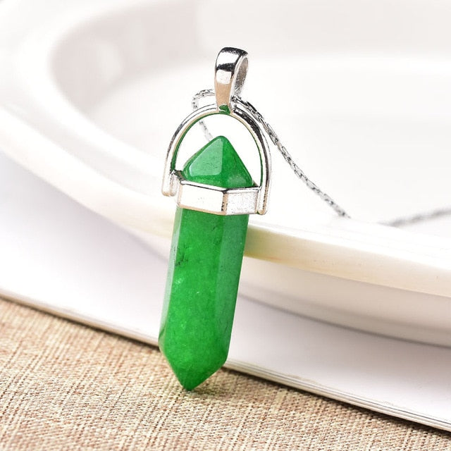 1PC Natural Crystal Point Pendant