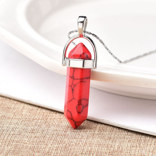 1PC Natural Crystal Point Pendant