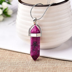 1PC Natural Crystal Point Pendant